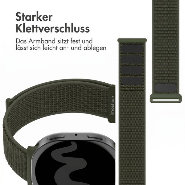 imoshion Nylonarmband für Samsung Galaxy Watch 8 (40/44mm) / Classic (46mm) - Army Green