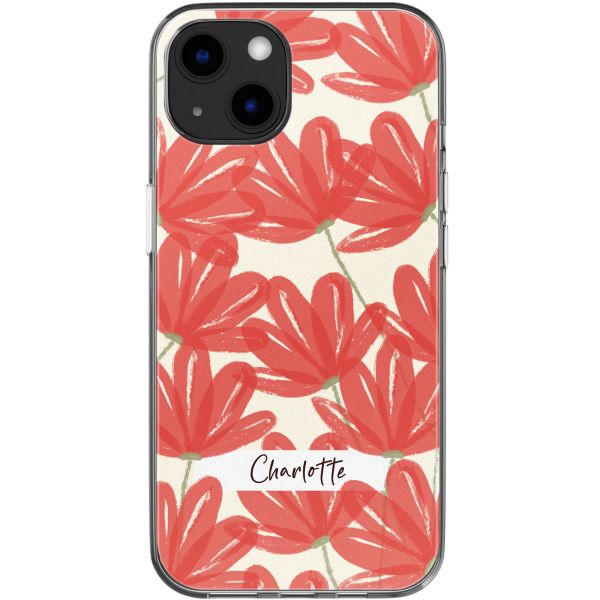 Personalisierte Hülle mit Blumen iPhone 12 (Pro) - Transparent