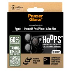 PanzerGlass Kameraprotektor Hoop Optic Rings für das Apple iPhone 16 Pro / 16 Pro Max