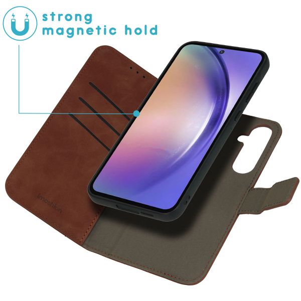 imoshion Entfernbare 2-1 Luxus Klapphülle Samsung Galaxy A55 - Braun