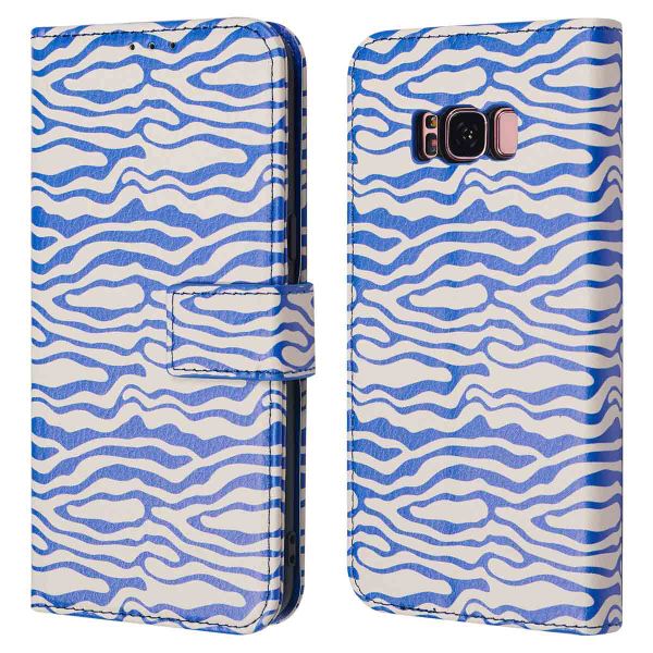 imoshion Design Klapphülle Samsung Galaxy S8 - White Blue Stripes