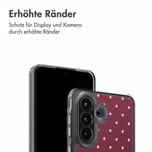 imoshion Design Hülle Samsung Galaxy A57 (5G) - Polka Dot Bordeaux