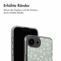 imoshion Design Hülle Apple iPhone 16e - Smoke Green Flowers