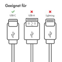 imoshion Braided USB-C-zu-USB-C Kabel - 1 Meter - Weiß