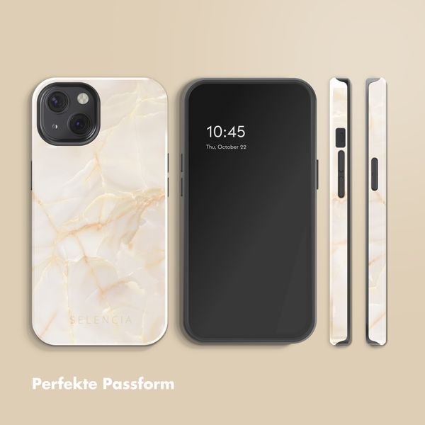 Selencia Vivid Rückabdeckung mit MagSafe Apple iPhone 13 - Golden Beige Marble