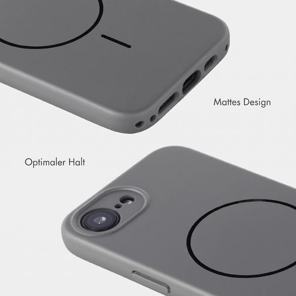 Accezz Grip Backcover mit MagSafe Apple iPhone 17e / 16e - Grau