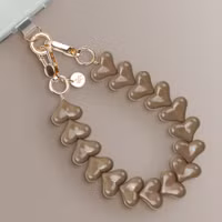 Selencia Lova Herz-Handgelenkbande - Mocha Brown