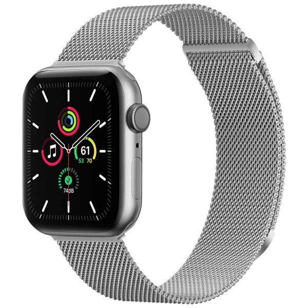 imoshion Mailändische Magnetarmband für die Apple Watch Series 1 bis 9 / SE (38/40/41 mm) | Series 10 (42 mm) - Größe M - Silber