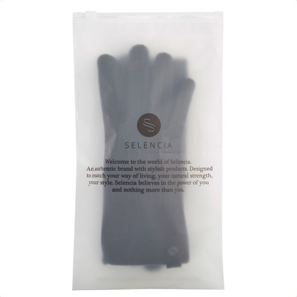 Selencia Touchscreen-Handschuhe mit Wildleder-Optik - Damen - Größe M - Schwarz