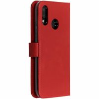 Selencia Echtleder Klapphülle Rot für Huawei P20 Lite