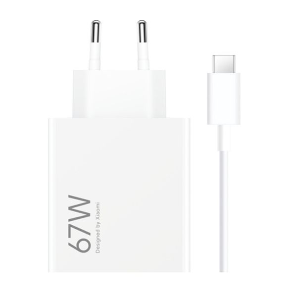 Xiaomi HyperCharge Combo-Ladegerät 67 W mit USB-A-zu-USB-C-Kabel – Weiß