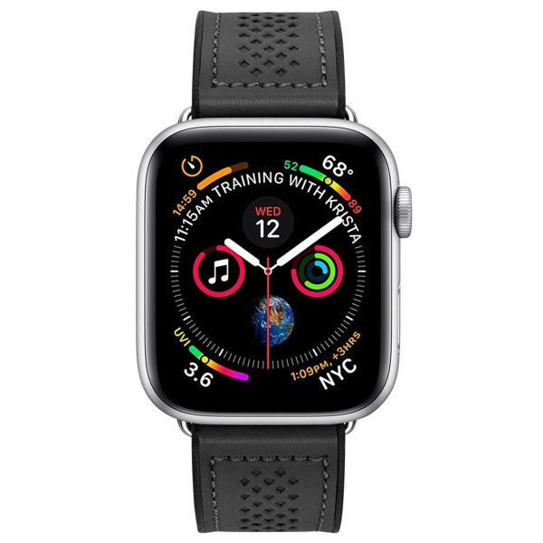 Spigen Retro Fit Armband für das Apple Watch Series 1 t/m 9 / SE (38/40/41 mm) | Series 10 / 11 (42 mm) - Schwarz