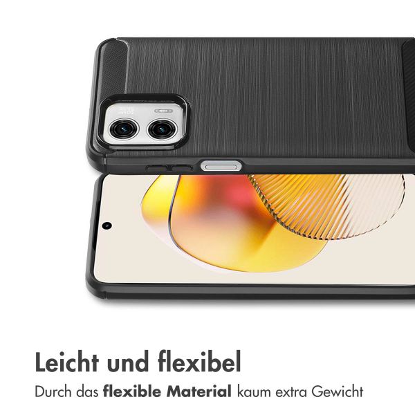 imoshion Brushed Back Cover für das Motorola Moto G73 - Schwarz