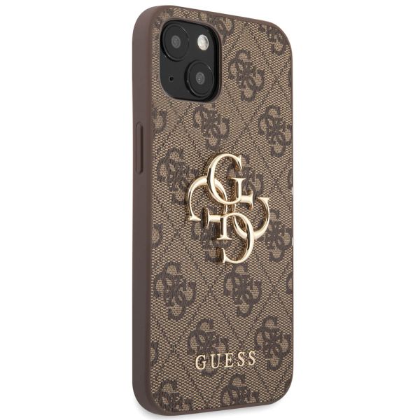 Guess 4G Metal Logo Back Cover Apple iPhone 13 Mini - Braun
