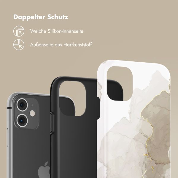 Selencia Vivid Back Cover Apple iPhone 11 - Marble Light Brown
