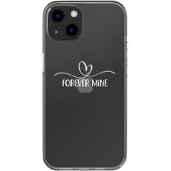 Personalisierte Hülle mit elegantem Herz iPhone 12 (Pro) - Transparent