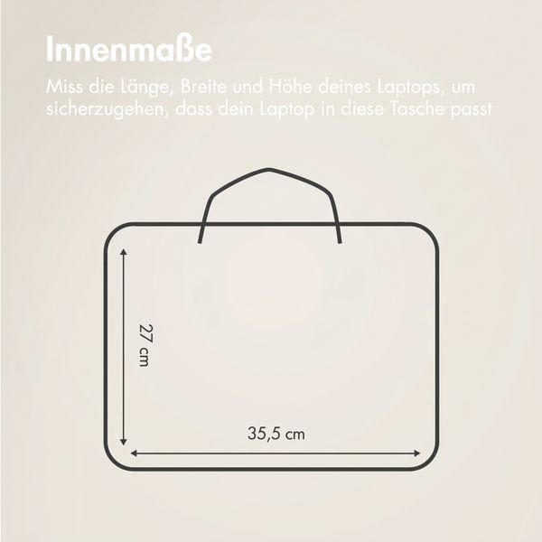 Accezz Leather Laptoptasche 16 Zoll - Beige