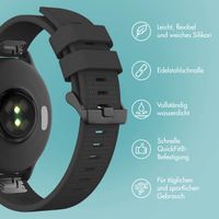 imoshion QuickFit® Silikonarmband - 22 mm Garmin Watch Anschluss - Schwarz