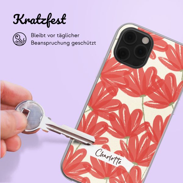 Personalisierte Hülle mit Blumen iPhone 11 - Transparent