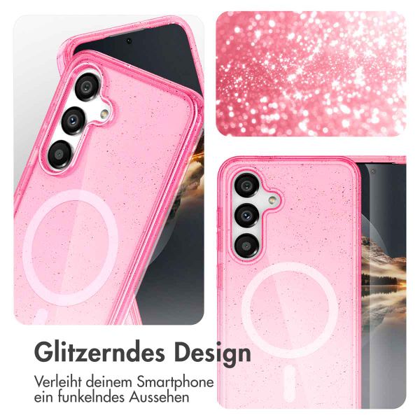 imoshion Sparkle Back Cover mit MagSafe Samsung Galaxy S25 Plus - Rosa