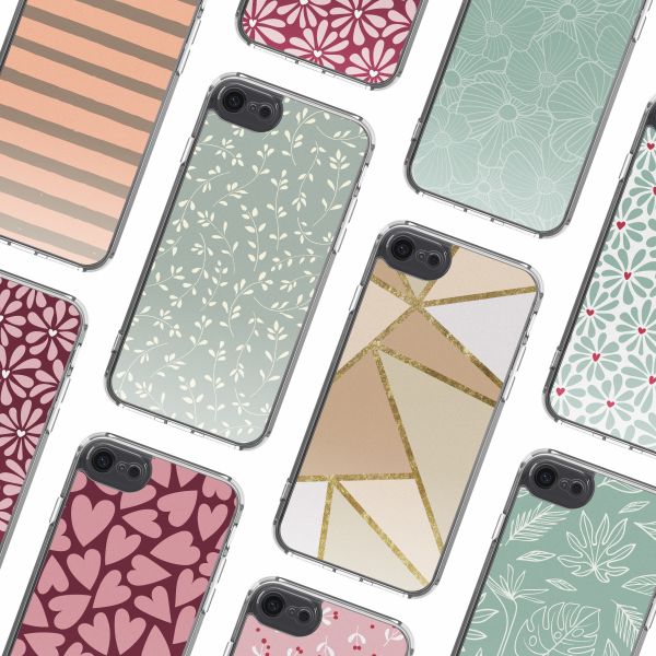 imoshion Design Hülle Apple iPhone SE (2022 / 2020) / 8 / 7 - Smoke Green Flowers