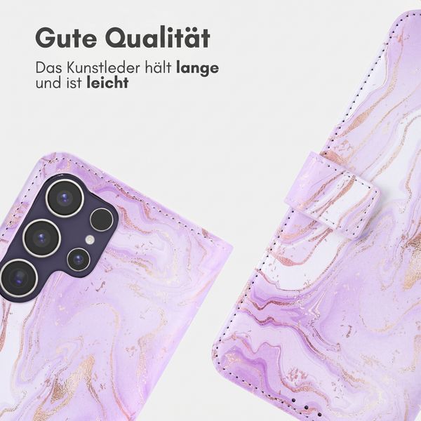 imoshion Design Klapphülle Samsung Galaxy S25 Ultra - Purple Marble