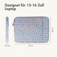 imoshion Design Laptop Hülle 15-16 Zoll - Laptop Sleeve - Cherry Check