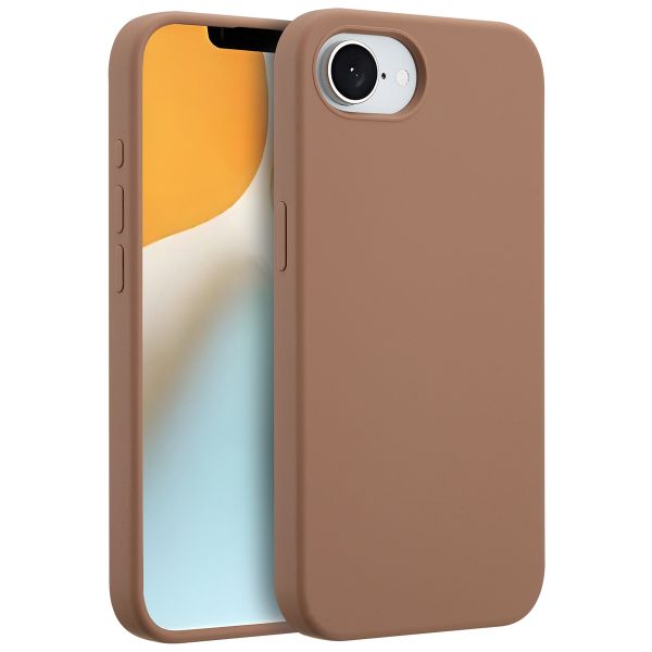 Accezz Liquid Silikoncase mit MagSafe iPhone 16e - Hellbraun