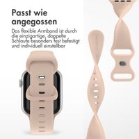 imoshion Silikon-Armband⁺ für  Apple Watch Series 1 t/m 9 / SE (38/40/41 mm) | Series 10 / 11 (42 mm) - Größe S/M - Sand Pink