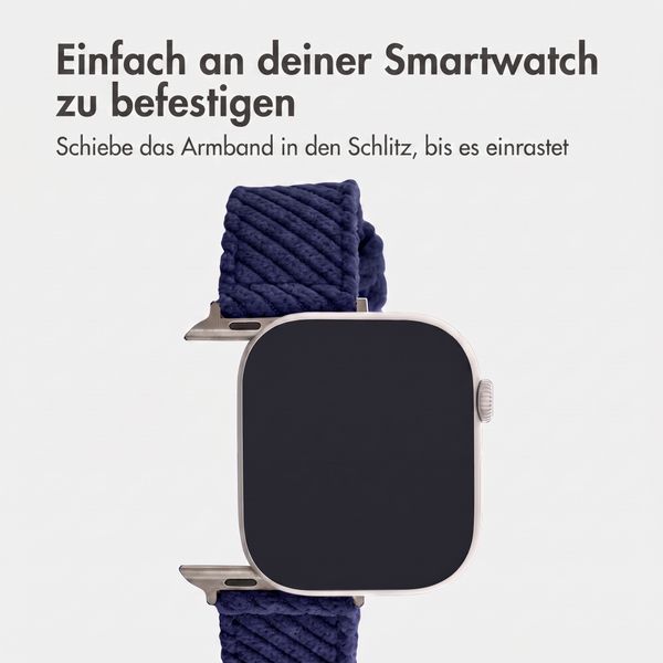 imoshion Corduroy-Band für Apple Watch | 44/45/46/49 mm - Dunkelblau