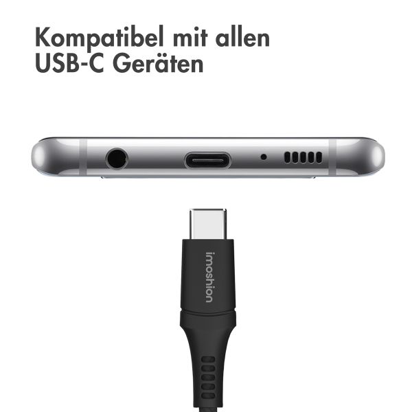 imoshion Braided USB-C-zu-USB-C Kabel- 2 Meter - Schwarz