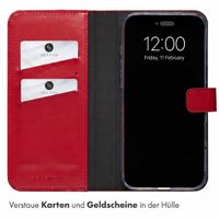 Selencia Echtleder Klapphülle Apple iPhone 18 Pro / 17 Pro - Rot