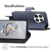 imoshion Luxuriöse Klapphülle OnePlus 12 - Dunkelblau