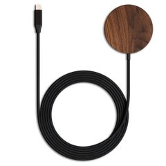 Woodcessories MagPad kabelloses Ladegerät – Geeignet für MagSafe – Walnussholz