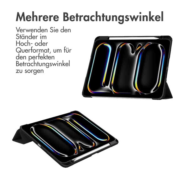 imoshion Trifold Hardcase Klapphülle Apple iPad Pro 13 (2024) M4 - Schwarz