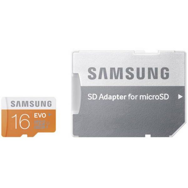 Samsung 16GB EVO Plus microSDHC Speicherkarte Klasse 10 + Adapter