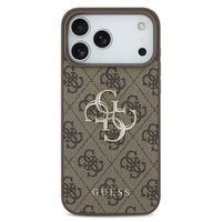 Guess 4G Metal Logo Back Cover Apple iPhone 17 Pro - Braun