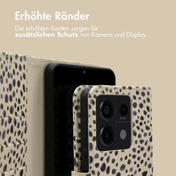 imoshion Design Klapphülle für das Xiaomi Redmi Note 13 Pro (5G) / Poco X6 - Black And White Dots