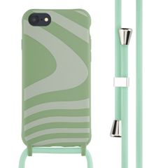 imoshion Silikonhülle design mit Band für das iPhone SE (2022 / 2020) / 8 / 7 - Retro Green