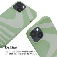 imoshion Silikonhülle design mit Band für das iPhone 14 - Retro Green