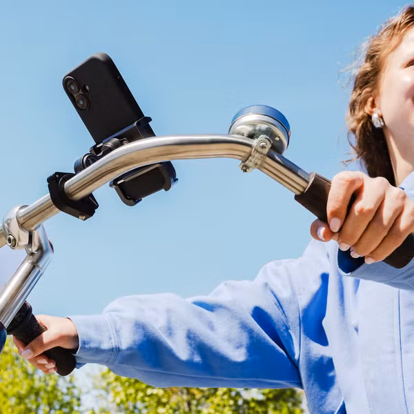 imoshion Aluminium Fahrrad-Handyhalterung - 360° drehbar - Leichtgewicht - Universell - Schwarz