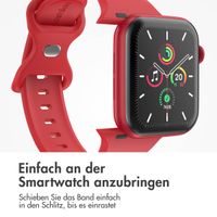 imoshion Silikon-Armband⁺ für  Apple Watch Series 1 t/m 9 / SE (38/40/41 mm) | Series 10 / 11 (42 mm) - Größe S/M - Rose