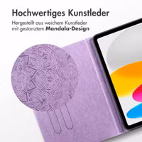 imoshion Mandala Klapphülle Apple iPad 11 (2025) 11 Zoll A16 / iPad 10 (2022) 10.9 Zoll - Lila / Lilac