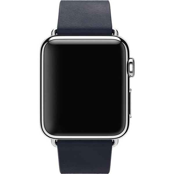 Apple Leather Band Modern Buckle für die Apple Watch Series 1-9 / SE - 38/40/41 mm / Series 10 - 42 mm - Größe L - Blau