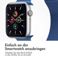 imoshion Mailändische Magnetarmband für die Apple Watch Series 1 bis 10 / SE / Ultra (2) (44/45/46/49 mm) - Größe M - Blau