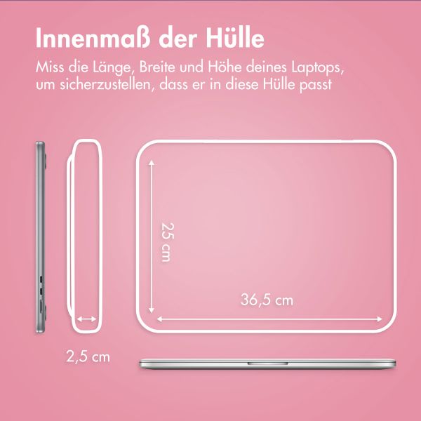 imoshion Laptop Hülle 15-16 Zoll - Laptop Sleeve mit Fach - Hot Pink