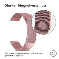 imoshion Magnetisches Milanaise Armband -   Universelle 20 mm Anschluss - Größe S - Rosa