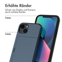 imoshion Backcover mit Kartenfach für das iPhone 13 - Dunkelblau