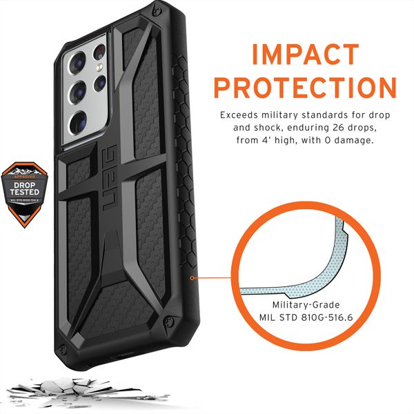 UAG Monarch Case für das Samsung Galaxy S21 Ultra - Carbon Fiber