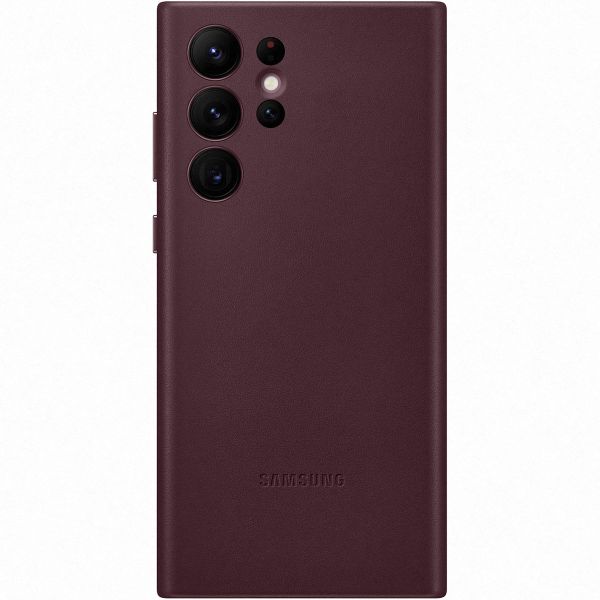 Samsung Original Leather Backcover für das Galaxy S22 Ultra - Burgundy